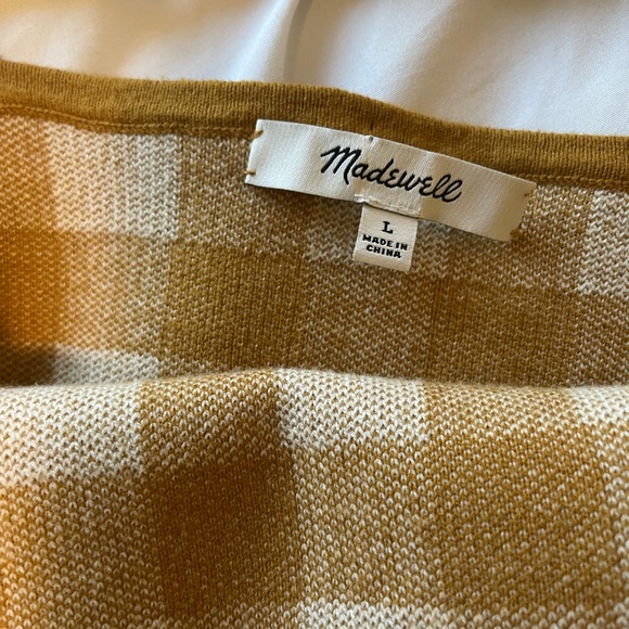 NWOT Madewell Gingham apron sweater tank - Picture 9 of 10